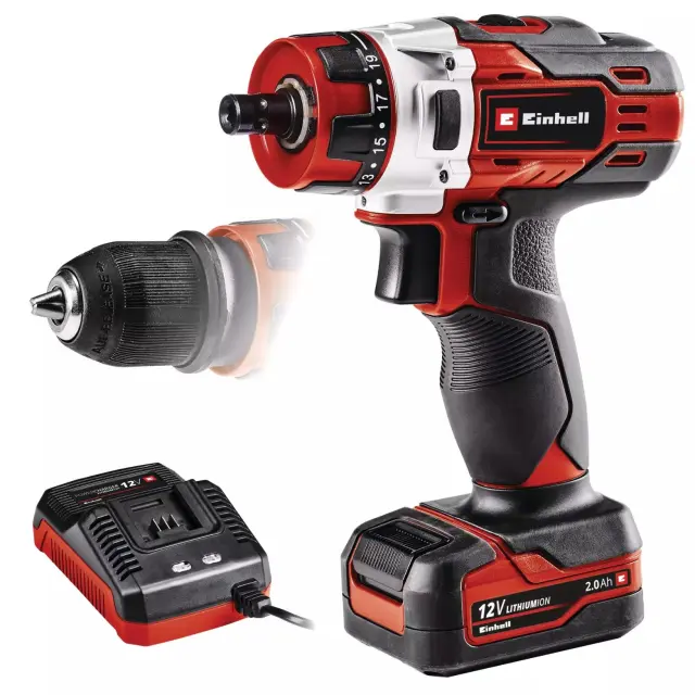 Einhell 4513592 - Δραπανοκατσάβιδο Μπαταρίας TE-CD 12/1 X-Li με 1 Μπαταρία 2.0Ah (1x 2.0Ah) + Φορτιστή