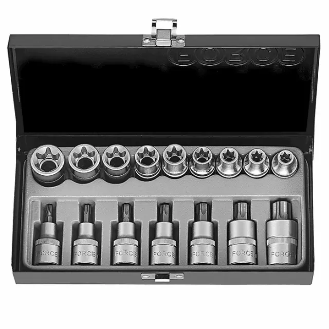 ΣΕΤ ΚΑΡΥΔΑΚΙΑ TORX ΑΡΣΕΝΙΚΑ & ΘΗΛΥΚΑ 1/2" 16ΤΕΜ FORCE 4171