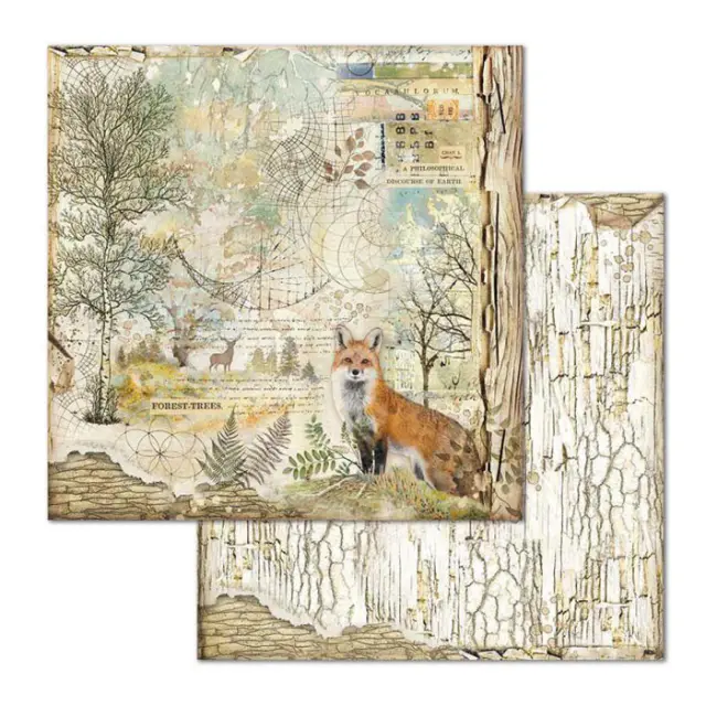 Χαρτί Scrapbooking Stamperia Διπλής Όψης - Forest Fox - 31x30cm