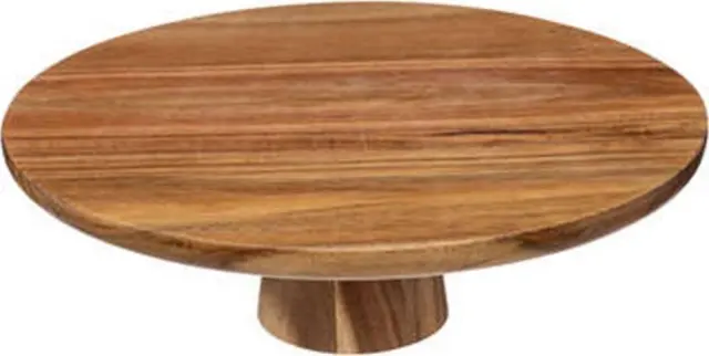 Acacia Wooden Cake Stand Ξύλινη Τουρτιέρα Με Πόδι 28cm