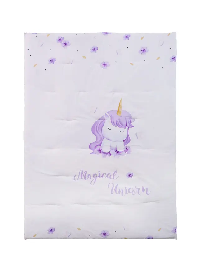 Κουβερλί Κούνιας 100x140 Nima Magical Unicorn Λιλά 100% βαμβακερό 2