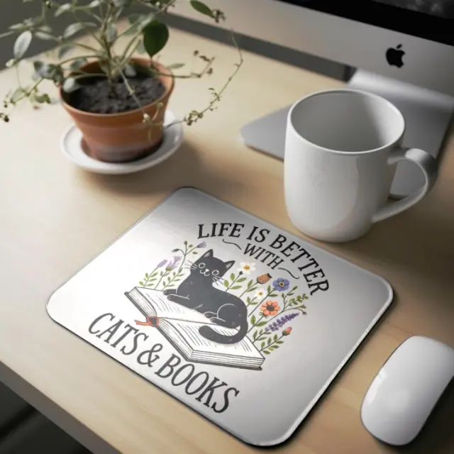 Mousepad cat A11 Διαστάσεις: 22cm(μήκος) x 18cm (ύψος)