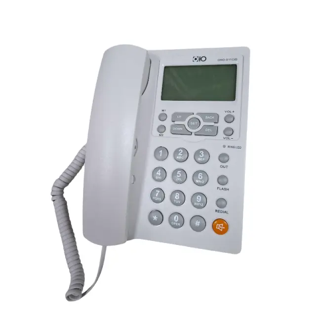 Ενσύρματο σταθερό τηλέφωνο - OHO-011 - 300641 - White