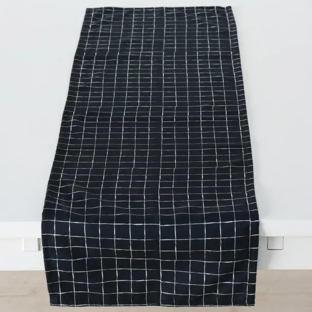 Τραβέρσα Λευκό/Μαύρο 100% Polyester 140x40cm Σε 2 Χρώματα 3