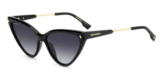 Dsquared2 Γυναικεία Γυαλιά Ηλίου με Μαύρο Κοκκάλινο Σκελετό και Γκρι Ντεγκραντέ Φακό D2 0134/S 807/9O