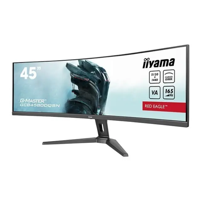 Iiyama Gaming Monitor 45" G-Master Red Eagle UltraWide Curved VA QHD HDR 165Hz (GCB4580DQSN-B1) 2