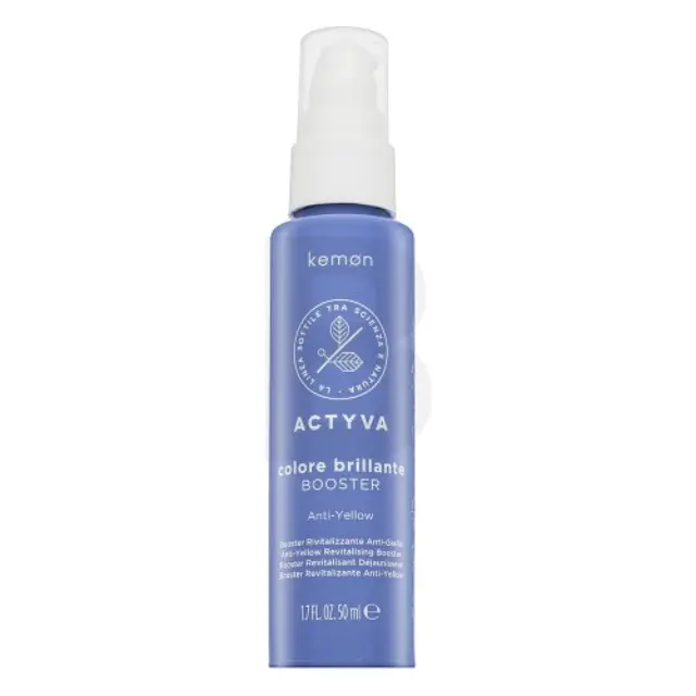 Kemon Actyva Colore Brillante Anti-Yellow Booster Leave-in hair treatment to neutralize yellow tones 50 ml