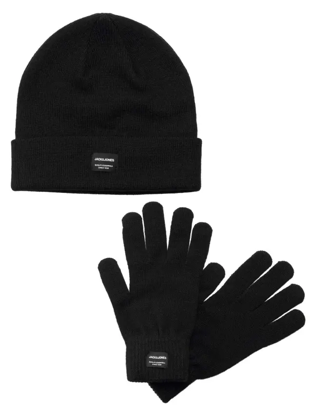 JACBEANIE & GLOVE KNIT GIFTBOX Black