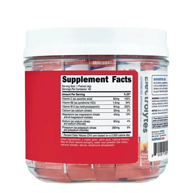 Nutricost Electrolytes Hydration Stick Packs Fruit Punch, 156 g 2