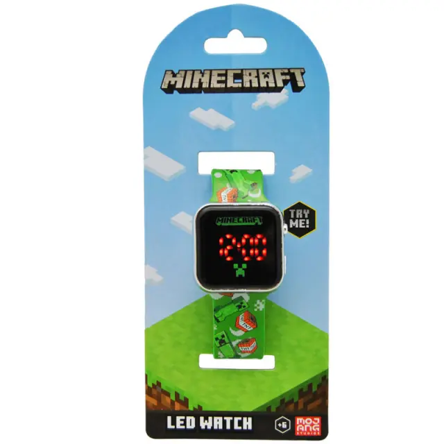 Παιδικό Ρολόι Minecraft led Πράσινο watch 2