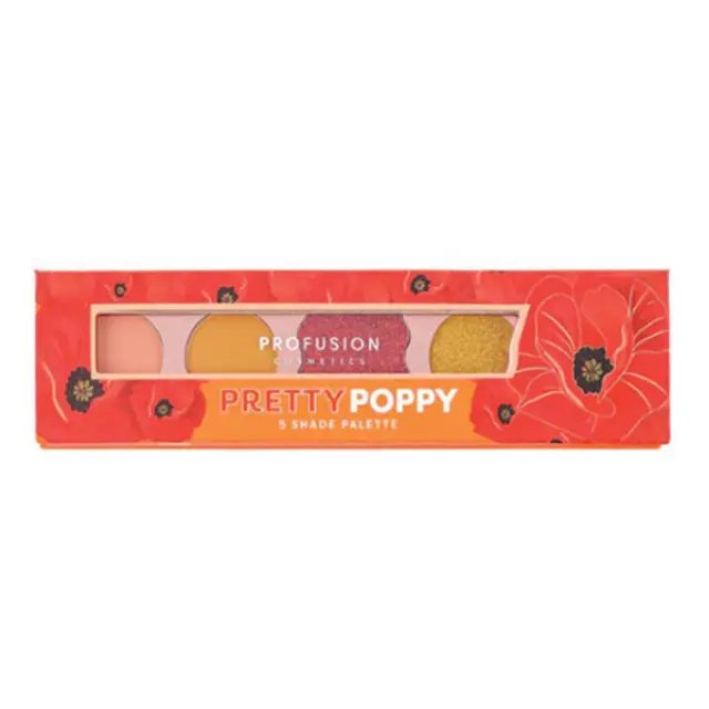 Profusion Παλέτα Σκιών 5 Αποχρώσεις | Απόχρωση Pretty Poppy