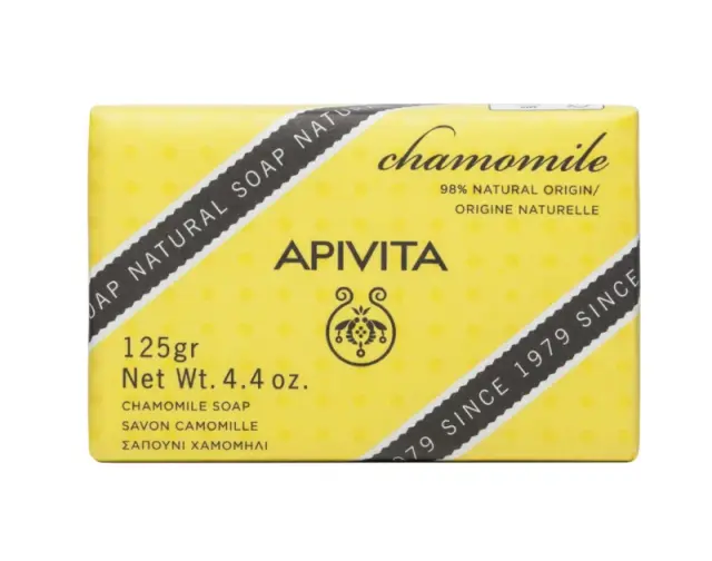 APIVITA Φυσικό Σαπούνι Με Χαμομήλι Για Την Υγιεινή Της Ευαίσθητης Επιδερμίδας Μπάρα Σαπουνιού,125gr