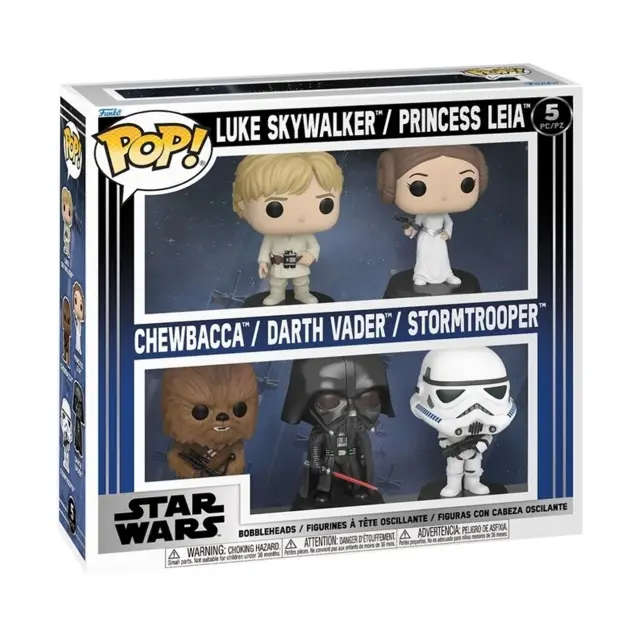 Φιγούρες Funko Pop! Movies: Star Wars - Luke, Leia Organa, Chewbacca, Darth Vader & Stormtrooper 5τμχ 2