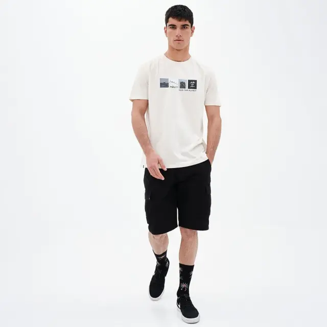 Emerson Save The Planet T-Shirt (221.EM33.47-L.Orange) - Εκρού 3