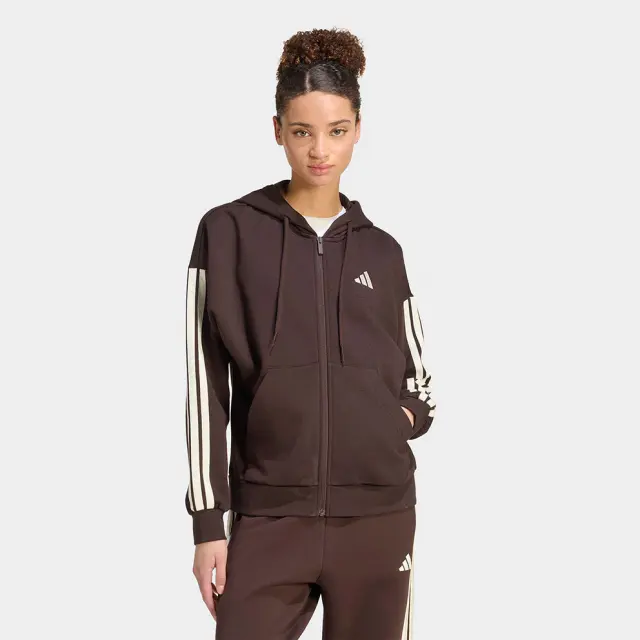 Adidas Essentials 3-Stripes Full-Zip Brown KX0784 - L