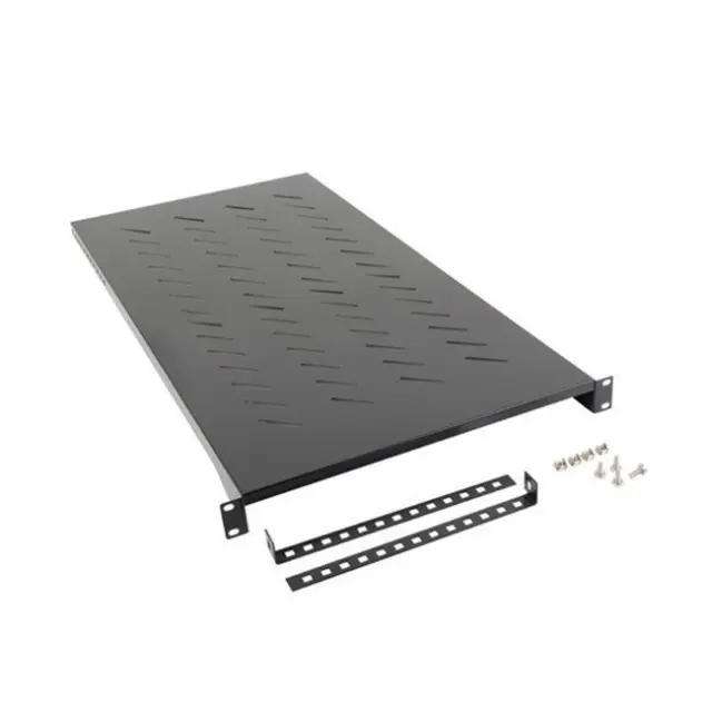 Lanberg 19" Fixed Shelf 1200mm 1U 483X910mm Max Load Capacity 25KG 4point Assembly Black (AK-1013-B)