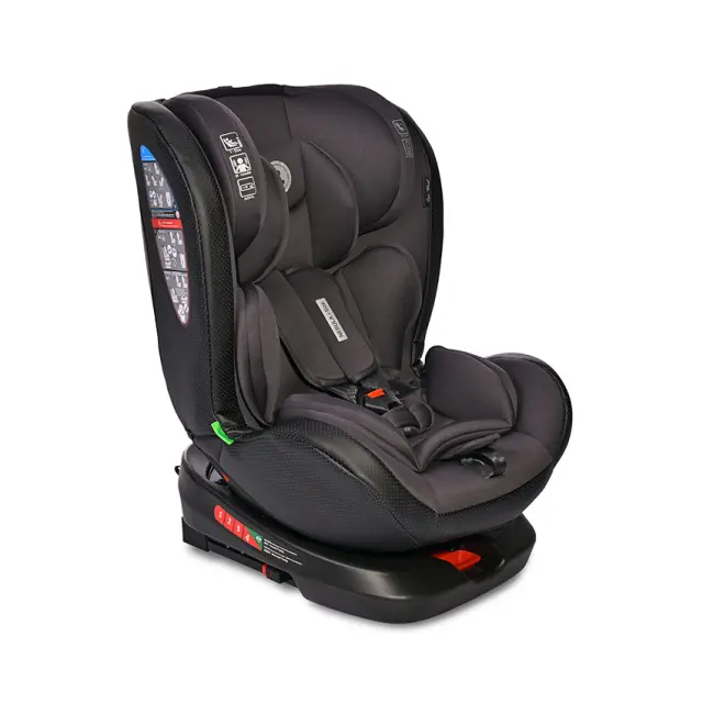 Lorelli Κάθισμα Αυτοκινήτου 40-150εκ. "Nebula" i-Size Isofix 360º Black leather Μαύρο
