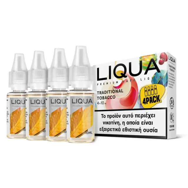 Liqua Traditional Tobacco 12mg 4x10ml Υγρό Αναπλήρωσης