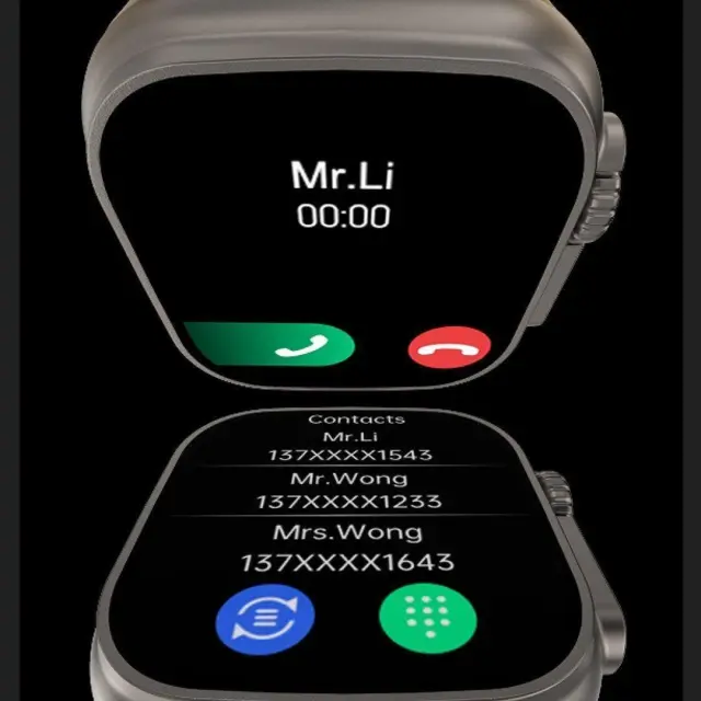 DT NO.1 DT8 Ultra Aluminium 43mm Smartwatch με Παλμογράφο (Μαύρη Κάσα / Μαύρο Λουρί Σιλικόνης) 3