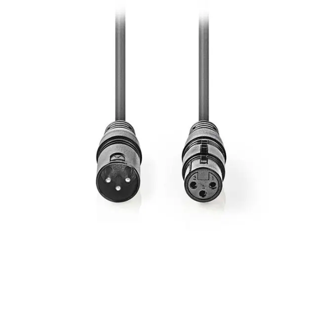 Kαλώδιο ήχου 3pin XLR αρσ. σε 3pin XLR θηλ., 10 m σε γκρι χρώμα.