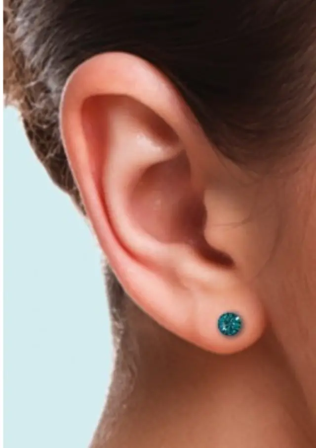 Farma Bijoux Xirius 4mm Blue Zircon Shimmer Υποαλλεργικά Σκουλαρίκια [BE57C78] 1 Ζευγάρι