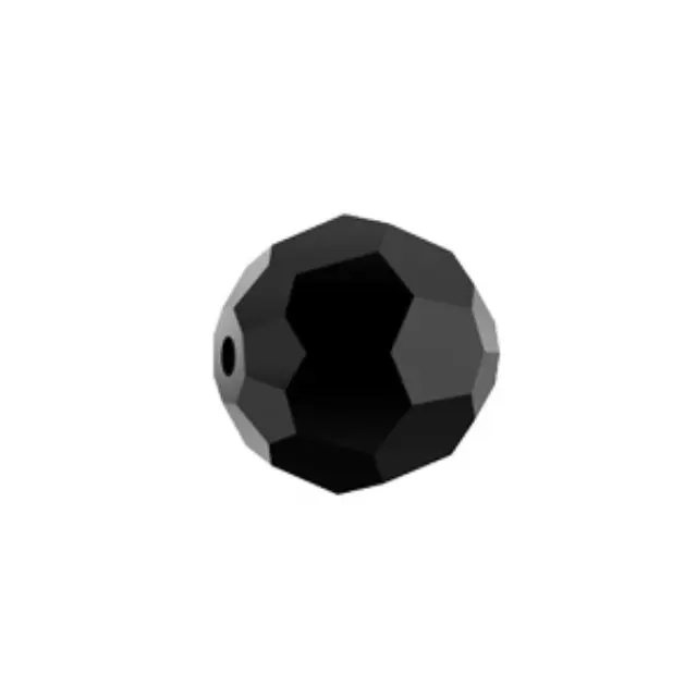 Swarovski 5000 Faceted Round Jet 8mm - 6τεμ
