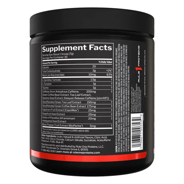 Rule1 Burn Blue Razz Lemonade, 210 g 2