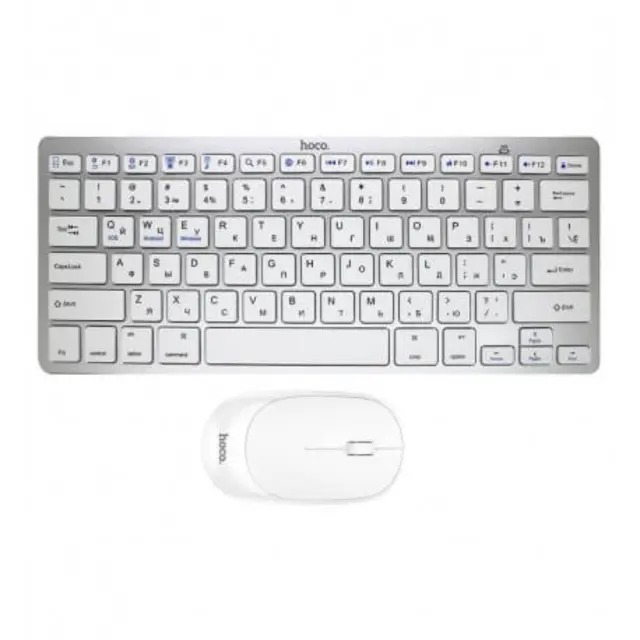 Πληκτρολόγιο Bluetooth Hoco. DI05 V.4.0 Mini με Bluetooth Ποντίκι 3 Κουμπιών 2.4G 1200 DPI Λευκό
