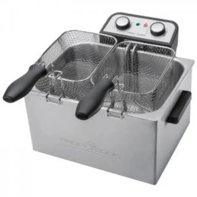 Ανοξείδωτη διπλή φριτέζα 5L, 3000W. 2