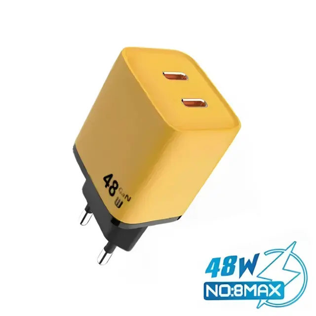 Andowl Φορτιστής Χωρίς Καλώδιο με 2 Θύρες USB-C 48W 8MAX - Fast charger 075842 2