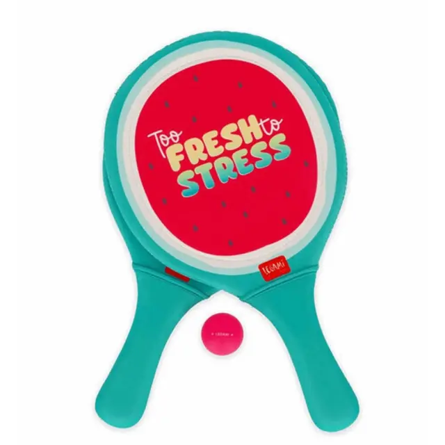 Legami® Σετ Ρακέτες με 1 Μπαλάκι "Too Fresh to Stress"- Watermelon