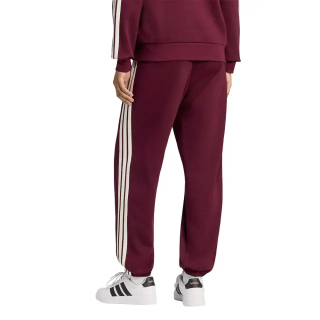 adidas Sportswear Women's 3Stripes Fleece Loose Cuffed Pants Μπορντό KZ2081 (adidas Sportswear) 2