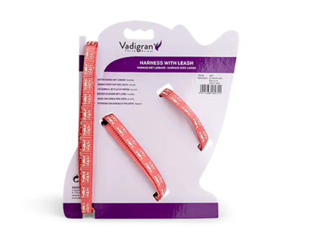 Vadigran Glow Up Σαμαράκι & Λουρί Γάτας Ροζ 22-32cm/120cm 3