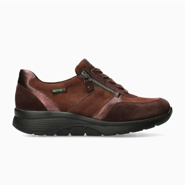 Mephisto/Sano Sneakers Γυναικείο δέρμα Nubuck Μπορντώ SAN/IZAE PLUM - 38,5