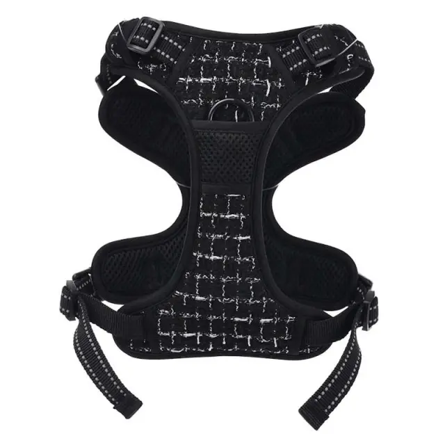M Pets Haute Couture Επιστήθιο H Harness Μαύρο Μαύρο - L 2