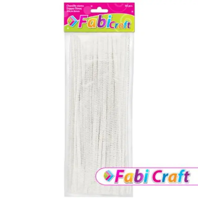 Σύρμα Πίπας Fabi 0.6x30cm 50τεμ Άσπρο