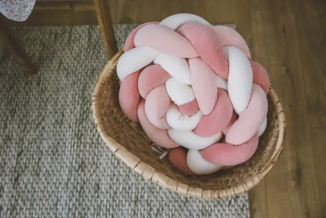 FreeOn Πάντα Πλεξούδα 235*15 cm Pink - White 50153 2