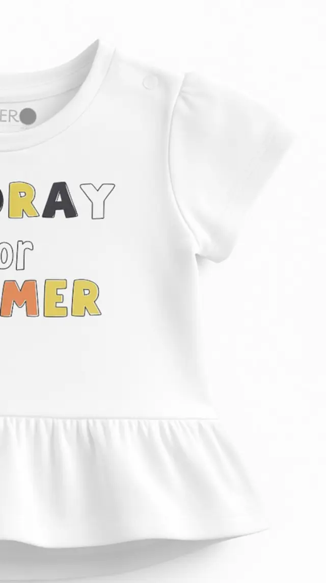 T-shirt Μπλουζάκι Ruffled for Summer Venere White 8010651 - 12 M (80cm) 3