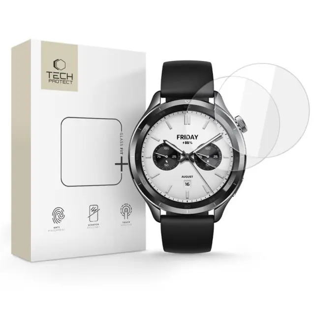 Tech-protect Glass Fit+ 2-pack Xiaomi Watch S4 (47 MM) Clear