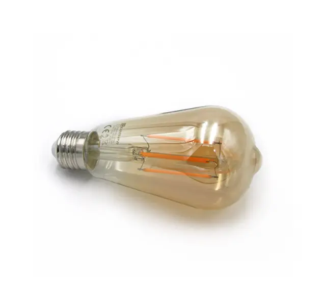 LED ΛΑΜΠΑ COG ΑΒΟΚΑΝΤΟ ST64 Ε27 8W ΝΤΙΜΑΡIZOMENO ΜΕΛΙ 2200K