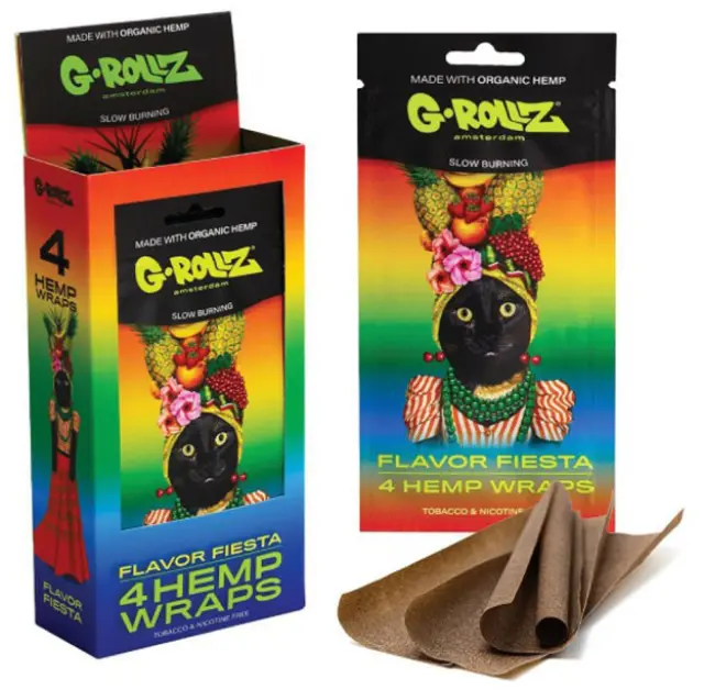 G-Rollz Blunt Hemp Wraps Πουρόφυλλα - Flavor Fiesta Multifruit 4φ 2