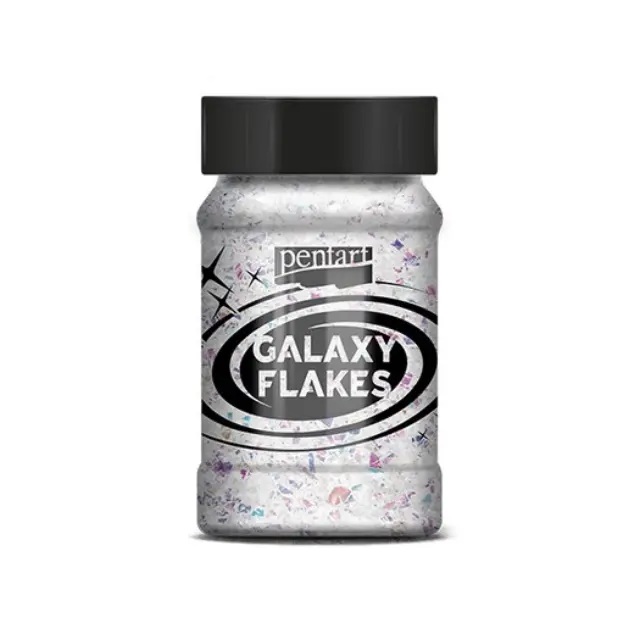 Galaxy Flakes Pentart,15 g Jupiter white