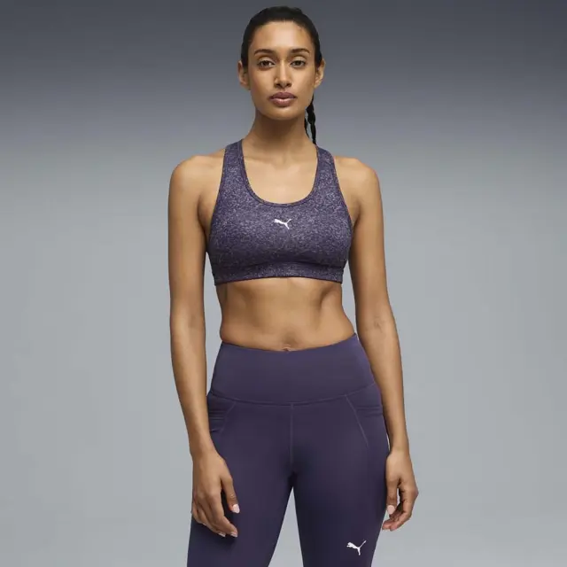 Puma Women's 4Keeps Pebble Print Padded Bra Βιολετί 528151-64 (Puma) - Large