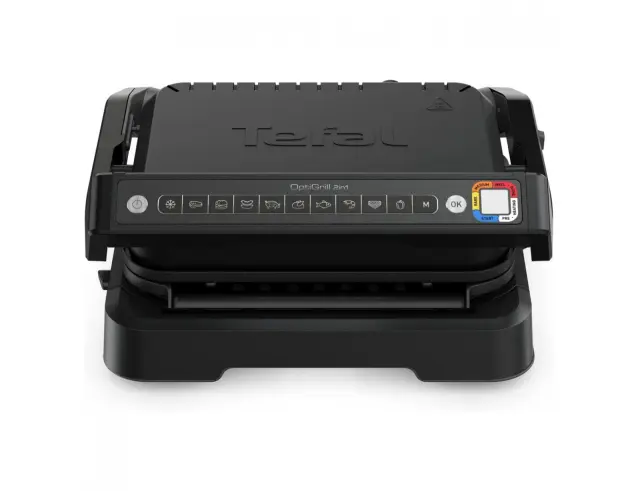 Τοστιέρα - Γκριλιέρα 2 σε 1 Tefal OptiGrill GC772810 με 9 προγράμματα, ισχύ 2100W και επιφάνεια ψησίματος 30x20cm - Black GC772810