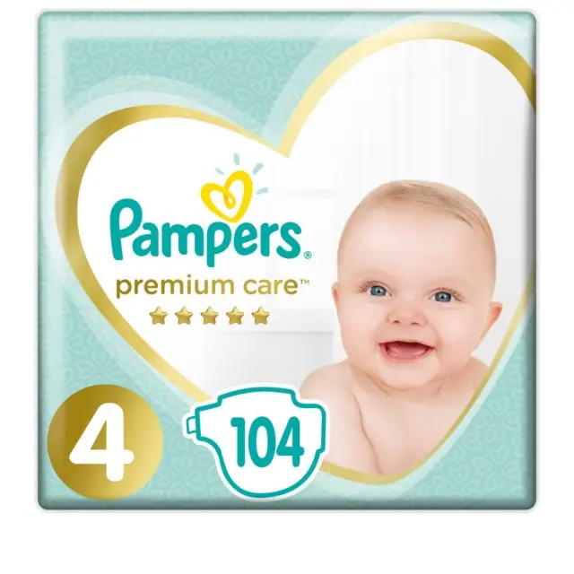 Pampers Πανες Premium Care Νo4 (9-14kg) Megapack 104 τεμάχιων