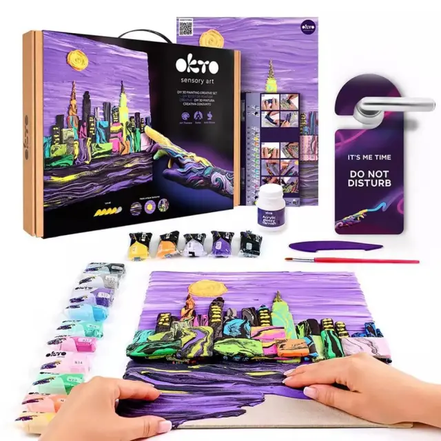 Okto DIY Δημιουργικό Sensory Σετ Ζωγραφικής 3D με Πηλό New York (12-99 ετών) 10040 2