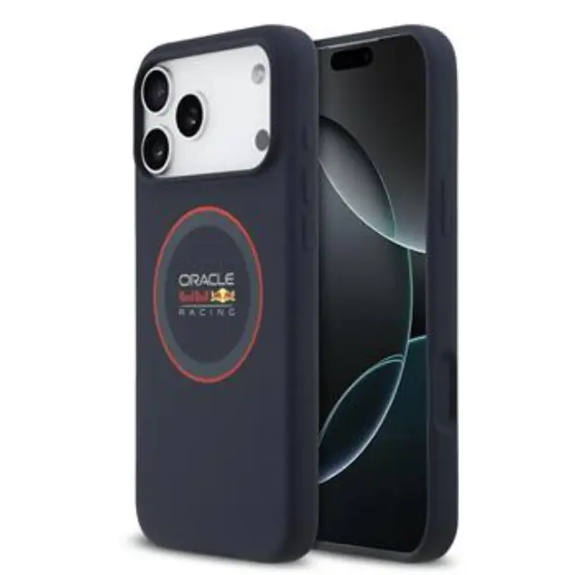 Red Bull Silicone Red Ring MagSafe Case for iPhone 17 Pro Max Navy