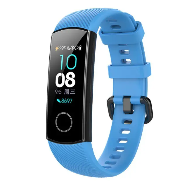 Λουράκι Σιλικόνης για Huawei Honor Band 4/ 5 (95.6mm +124.8mm) Γαλάζιο ΟΕΜ