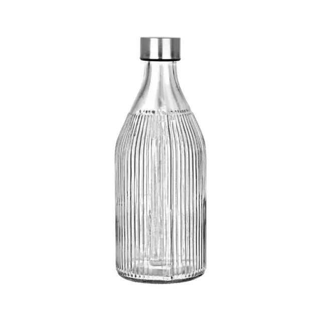 Μπουκάλι Γυάλινο 1000Ml Με Ανοξείδωτο Καπάκι
