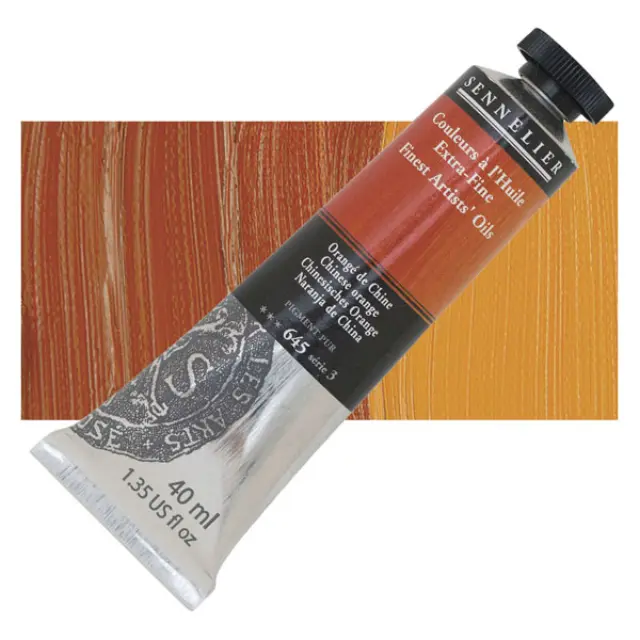 Sennelier Λάδι Finest Artists Oil 645 Chinese Orange - 40ml